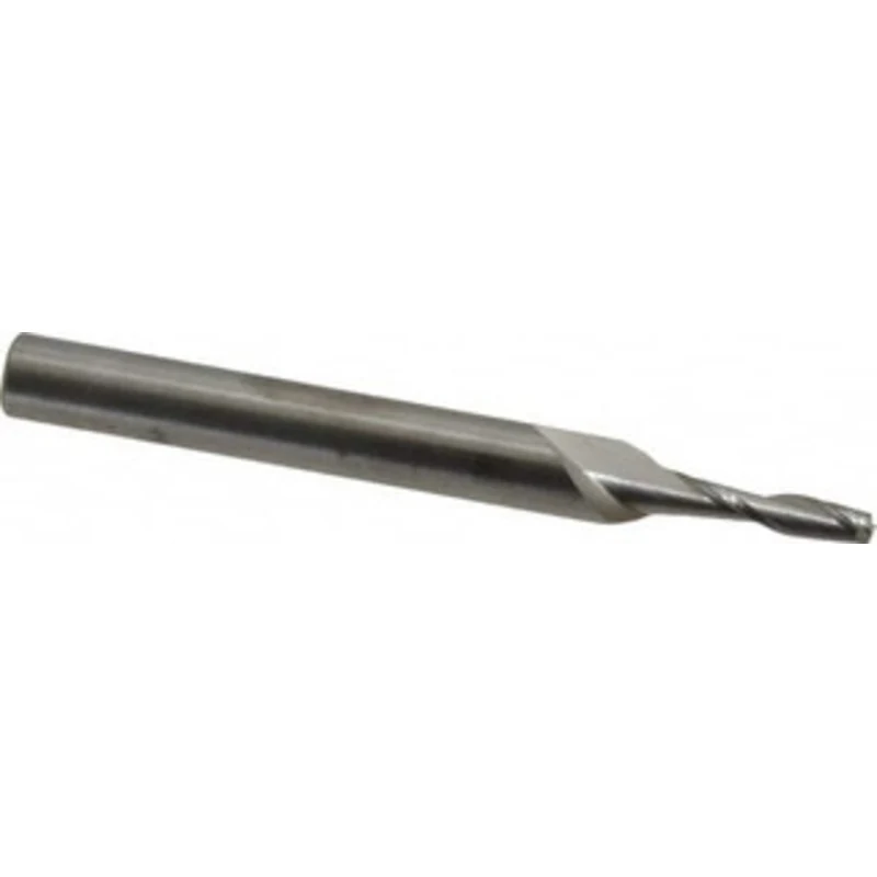 RobbJack 1/8, 1/2 LOC, 1/4 Shank Diam, 2-1/2 OAL, 2 Flute, Solid Carbide Square End Mill Single End, Uncoated, Spiral...